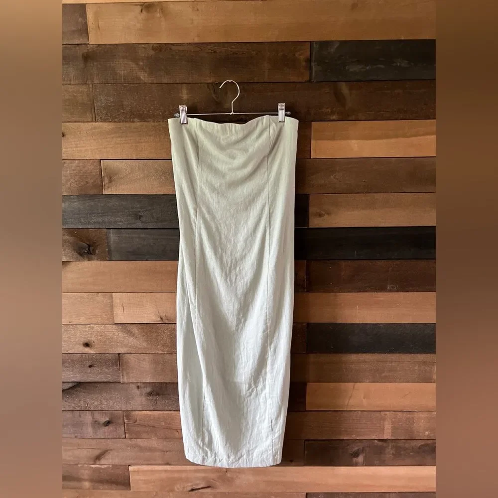 Abercrombie & Fitch Light Mint Green Strapless Maxi Dress